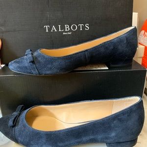 talbots edison cap toe navy blue
